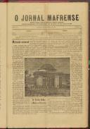 O Jornal Mafrense: Semanário noticioso, agrícola, científico, literário e recreativo, Ano 8, nº 368