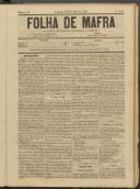 Folha de Mafra: Periódico noticioso, literário e agrícola, Ano 1, n.º 41