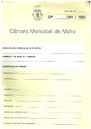 OP 1391/1962 - Maria Helena Pereira de Liz e Cintra - construção de prédio - Avenida 1º de Maio nº 17 - Mafra - licença de construção nº 25/1963 - licença de utilização nº 114/1966