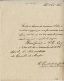 Ofício do presidente da Junta da Paróquia da Igreja Nova, António Duarte Oleiro, dirigido ao administrador do Concelho de Mafra, relativo ao envio de mapa devidamente preenchido, o qual havia sido enviado por oficio datado do dia 10 de Novembro de 1885.