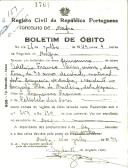 Boletim de Óbito 1761
Adelina Franco Dias
Coval 159