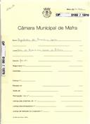 OP 5180/1970 Agostinho dos Remédios Costa - Serra do Matoutinho - Venda do Pinheiro - construção de uma moradia - licença de construção nº 257/1971 - licença de utilização - 422/1972 