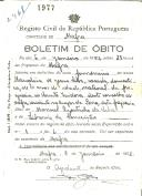 Boletim de Óbito 1977
Marcolina de Jesus Silva
Coval 468