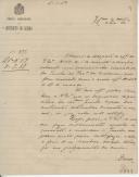 Ofício do juiz presidente do Tribunal Administrativo do Distrito de Lisboa, Álvaro de Moura Coelho, dirigido ao administrador do Concelho de Mafra, informando da recepção do ofício n.º 55 de 1 de Junho de 1889, reformulando o pedido anteriormente feito relativo ao envio de cópia dos contratos celebrados pela Junta de Paróquia da Ericeira durante o ano de 1889. 