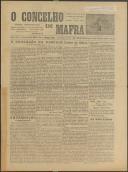 O Concelho de Mafra: Jornal Regionalista, Ano 8, n.º 303