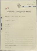 OP 5465/1970
João Matias Franco dos Santos
Murgeira
Construção de uma moradia
Licença de construção n.º 1415/70
Licença de habitação n.º 143/71