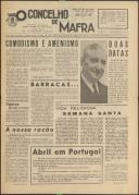 O Concelho de Mafra: Jornal Regionalista, Ano 31, n.º  720