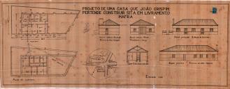 OP João de Almeida Neto, por aquisição a João Crispim - Livramento / Azueira - Reconstruir casa de habitação de rés de chão - Licença de construção nº 149/1946 - Licença de utilização nº 455/1963.