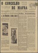 O Concelho de Mafra: Jornal Regionalista, Ano 25, n.º  621