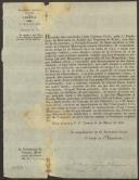 Circular do Distrito Administrativo de Lisboa, 4.ª Repartição, pelo secretário geral o chefe de 1.ª Repartição, Cipriano Lopes de Andrade, para o presidente da Câmara Municipal da Ericeira, sobre a Portaria Circular de 22 de Março de 1836, no que concerne à nomeação de secretários por parte das Câmaras. 