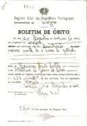 Boletim de Óbito 1802
Nado morto
Coval 205