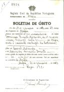 Boletim de Óbito 1818
Domingos Duarte Miranda
Coval 12