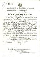 Boletim de Óbito 1806
José Carvalho
Coval 269