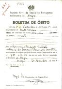 Boletim de Óbito 1788
Nado morto
Coval 441