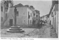 Fotografia Reprodução de postal. Ericeira - Largo Pelourinho e Rua Cinco de Outubro