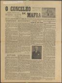 O Concelho de Mafra: Jornal Regionalista, Ano 7, n.º 277