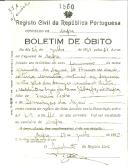 Boletim de Óbito 1860
Gracinda da Nazaré
Coval 351