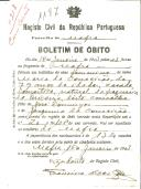 Boletim de Óbito 1197
Maria da Conceição
Coval 218