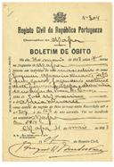 Boletim de óbito A2463
Joaquim Máximo Duarte
Coval 138