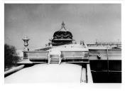 Fotografia Reprodução. Terraços do Palácio Nacional de Mafra depois do nevão de 1945.