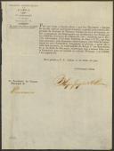 Circular do Distrito Administrativo de Lisboa, 3.ª Repartição, 1.ª Divisão, secretário geral Olímpio Joaquim de Oliveira, para o presidente da Câmara Municipal da Carvoeira, relativa ao pagamento dos empregados nos arrolamentos dos vinhos para o subsidio literário da colheita de 1834.