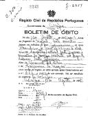 Boletim de Óbito 2221
Alexandrina de Jesus
Coval 300