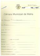 ROP 760/1961 - EDUARDO PEREIRA VERÍSSIMO.- CONSTRUÇÃO DE HABITAÇÃO, ERICEIRA, freguesia de ERICEIRA. licença de construção 1471/1962