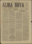 Alma Nova: Semanário republicano, órgão do Partido Republicano Evolucionista nos concelhos de Mafra, Sintra e Oeiras