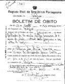 Boletim de Óbito 1867
Gertrudes da Conceição Coelho Moreira
Coval 19