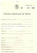 OP 121/1960 - Manuel Batalha Jacinto - construção de garagem e arrecadação - Estrada Casa Nova / Romeirão - Ericeira - licença de construção nº 228/1960, de 10-03-60