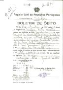 Boletim de Óbito 2216
Maria da Conceição
Coval 291