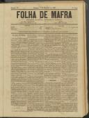 Folha de Mafra: Periódico noticioso, literário e agrícola, Ano 1, n.º 30