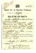 Boletim de Óbito 0070
Feliciano dos Reis
Coval 110 (coval 180)