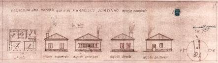 OP Francisco Martinho Junior - Casal da Serra / Encarnação - Construir casa de habitação - Licença de construção nº. 764/1953 - Licença de utilização nº. 673/1956.