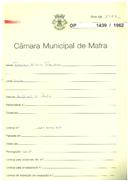 OP 1439/1962 Francisco Ribeiro Faustino - Gradil - ampliar um prédio licença de construção nº 31/1964 licença de utilização nº 72/1965 