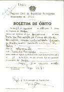 Boletim de Óbito 1815
Rosa da Conceição
Coval 202