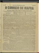 O Correio de Mafra: Jornal semanal, noticioso e agrícola, defensor dos interesses da Comarca de Mafra, Ano 7, n.º 257