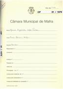 OP 81/1979 - Manuel Agostinho Lopes Fonseca - construção de moradia, Casal Mourão / Mafra - licença de construção nº 683/1980 - licença de utilização nº 419/1988 