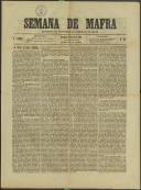 Semana de Mafra: Defensor dos interesses do Concelho de Mafra, Ano 1, n.º 47