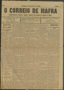 O Correio de Mafra: Jornal semanal, noticioso e agrícola, defensor dos interesses da Comarca de Mafra, Ano 1, n.º 3