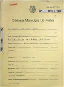 OP 5815/1970 Inocêncio dos Santos Julião - Ribamar - Santo Isidoro -modificação de um prédio de rendimento - licença de construção nº 1957/1971 licença de utilização nº 277/1972  