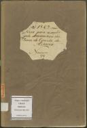 Este livro há-de servir para nele se lançarem as matrículas contendo os nomes das pessoas que têm carros de bois neste concelho e determinando-se o número que devem ter os mesmos carros. Azueira, 1 de Outubro de 1842. Luís Garcez de Sousa Melo Freire de Alte, presidente. 