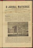 O Jornal Mafrense: Semanário noticioso, agrícola, científico, literário e recreativo, Ano 8, nº 378