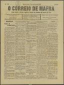 O Correio de Mafra: Jornal semanal, noticioso e agrícola, defensor dos interesses da Comarca de Mafra, Ano 5, n.º 193