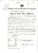 Boletim de Óbito 2263
Edviges Soares de Miranda
Coval 149