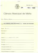 OP 153/1960 - Irene Mendes - construção de moradia - Venda do Pinheiro - licença de construção nº 375/1960 Licença de utilização nº 116/1960 