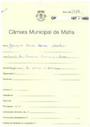 OP 167/1960 - Joaquim Nunes Gouveia Teodoro - construção de vacaria e pocilga - Carrascal / Azueira - licença de construção nº 397/1960 de 23-04-60