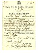 Boletim de Óbito A3275
Adelina de Jesus
Coval 57