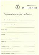 OP 411/1960 - Manuel Dionísio Alexandre - Sobreira-Milharado - Construção de muro de vedação.
Licença de construção n.º 1442/1960