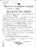 Boletim de Óbito 1891
Manuel Francisco Honorato
Coval 373